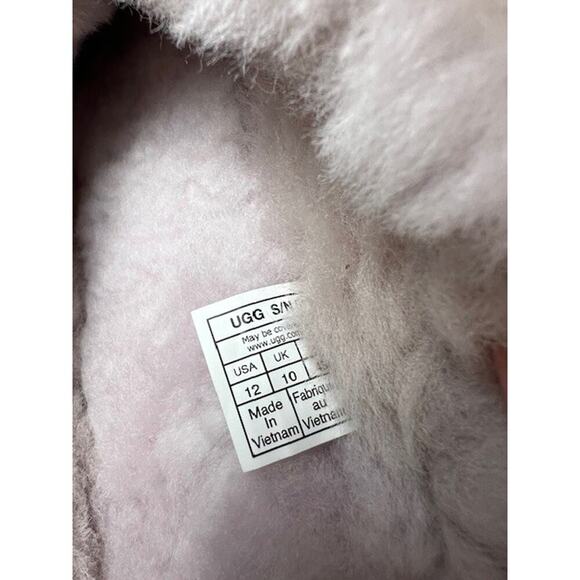 UGG Coquette Suede Signature Logo Detail Cold Weather Slippers, Pink Sz 12 - Picture 7 of 8
